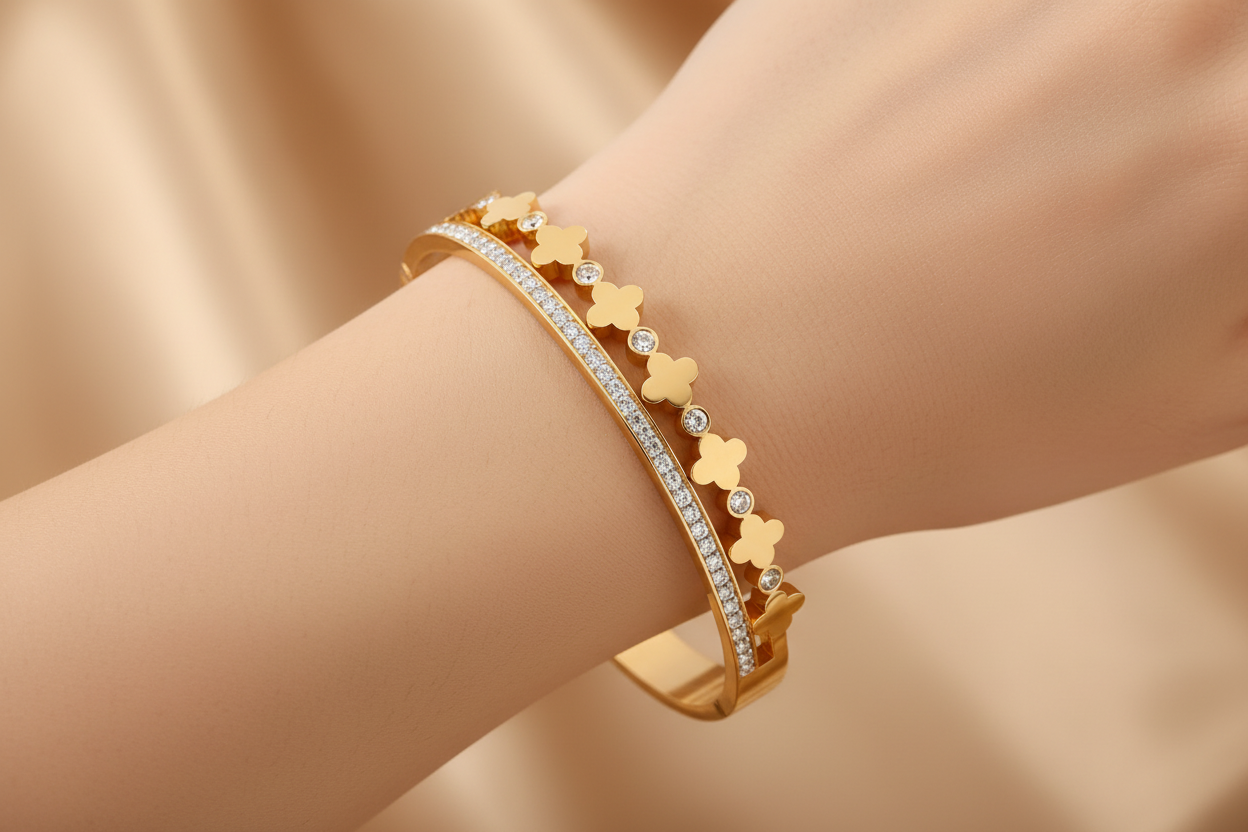 HD Realistic Bangle on Wrist - Warm