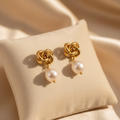 Pearl Knot Earrings - Display Shot